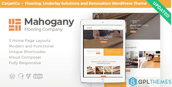 Mahogany Flooring Company WordPress Theme