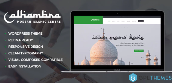 Alhambra Islamic Centre WordPress Theme RTL