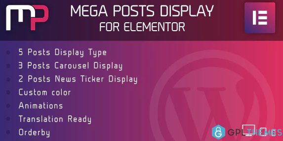 Mega Posts Display for Elementor Wordpress Plugin