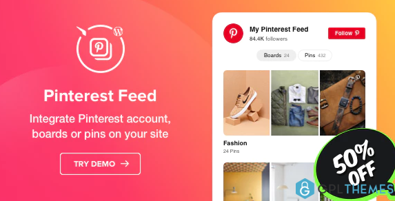 WordPress Pinterest Feed Plugin