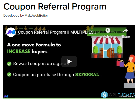 Coupon Referral Program for WooCommerce