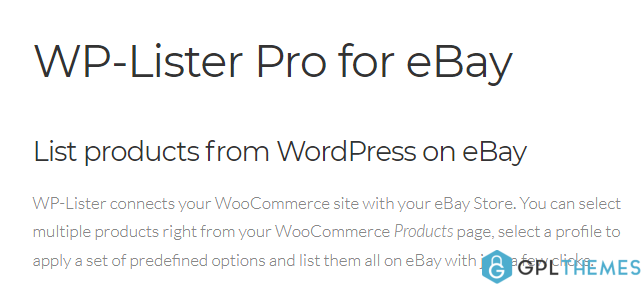 WP Lister Pro for eBay