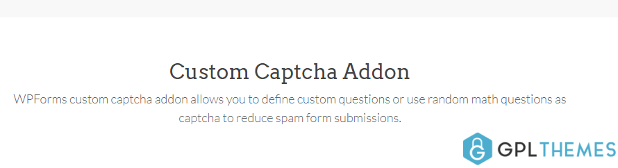 WPForms Custom Captcha Addon