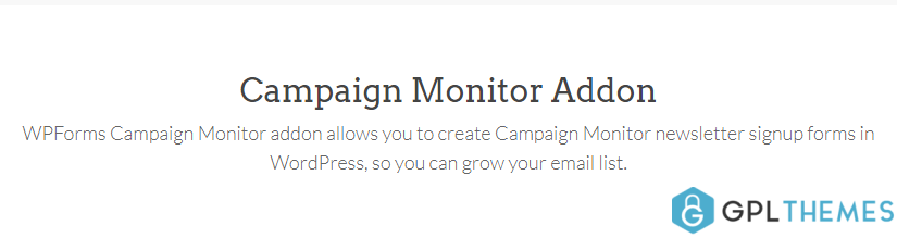 WPForms Campaign Monitor Addon