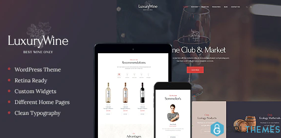 Luxury Wine Liquor Store Vineyard WP Theme
