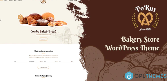 Porus Bakery Store WordPress Theme