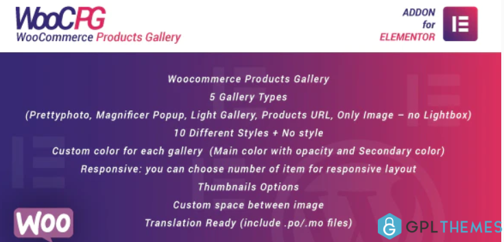 WooCommerce Products Gallery for Elementor