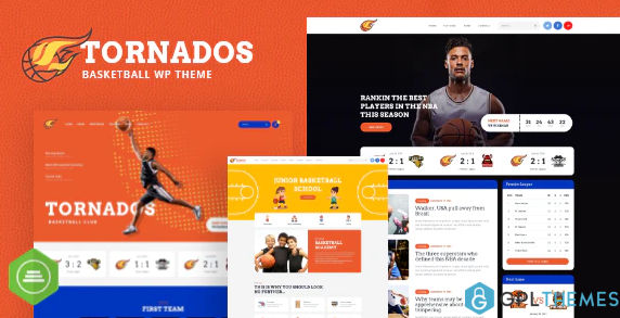 Tornados Basketball NBA Team WordPress Theme