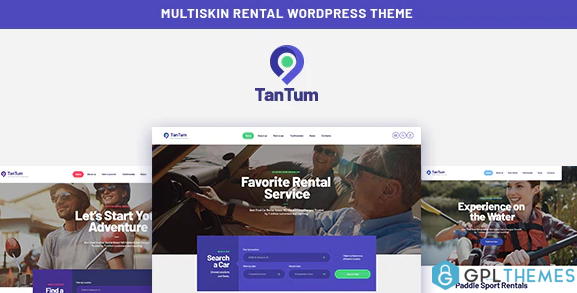 TanTum Car Scooter Boat Bike Rental Services WordPress Theme
