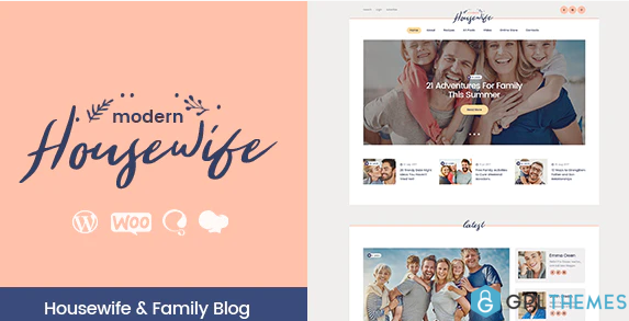 Modern Housewife Women Family WordPress Blog Theme