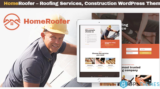 HomeRoofer Roofing Company Services Construction WordPress Theme