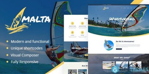 Malta Windsurfing Kitesurfing Wakesurfing Center WordPress Theme