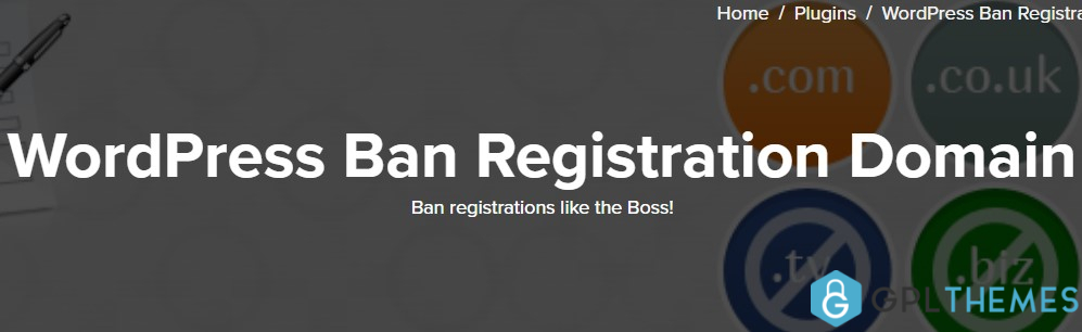 WordPress Ban Registration Domain 1.0.4