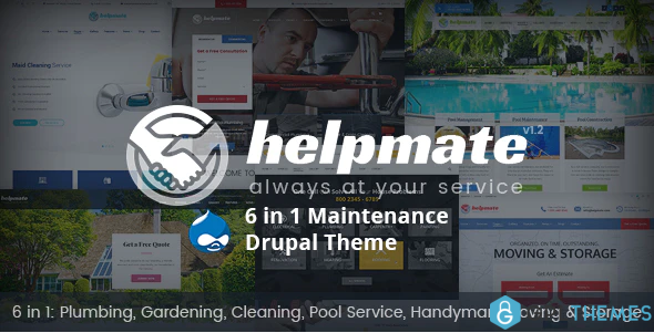 Helpmate 6 in 1 Maintenance Drupal Theme