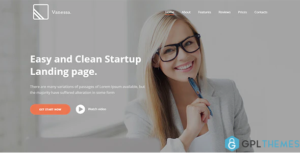 Vanessa Drupal 8 Easy Startup App Landing Page Theme