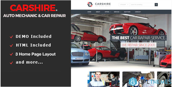 Car Shire Auto Mechanic Car Repair Drupal 7 Theme