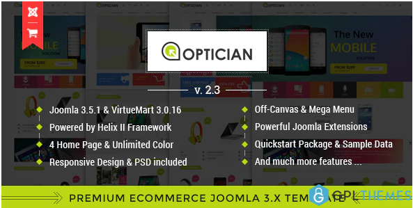 Vina Optician Premium eCommerce Joomla Template