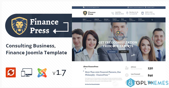Finance Press Consulting Business Joomla Template