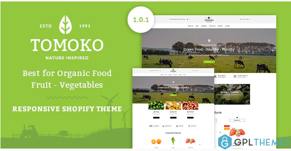 Tomoko Organic FoodFruitegetables Responsive Shopify Theme