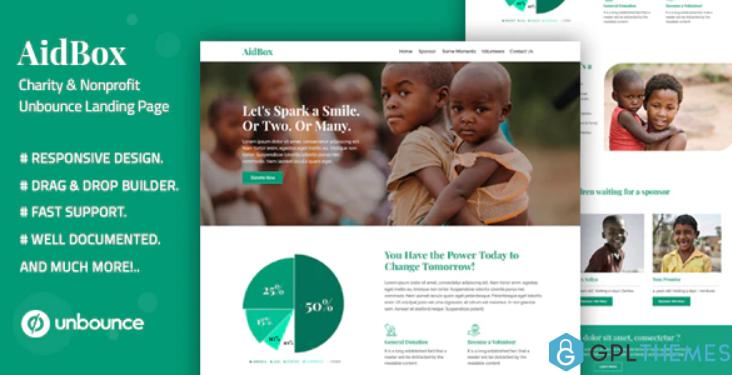 Aidbox — Charity Nonprofit Unbounce Landing Page