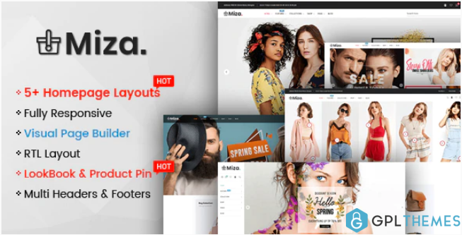 Miza Multipurpose Clothing And Fashion Bootstrap 4 Shopify Theme With Sections