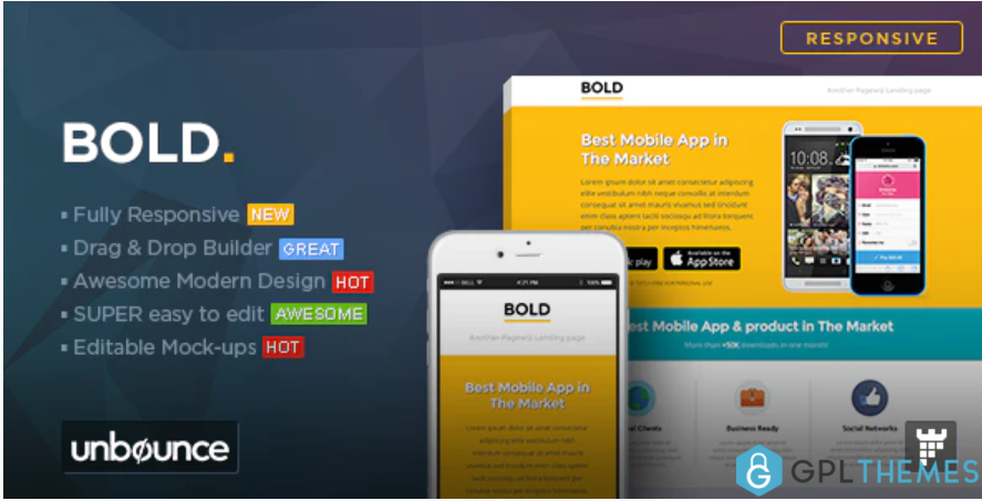 BOLD Unbounce App Landing Page Template 1