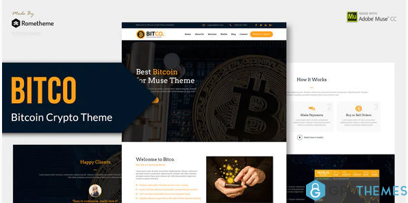 Bitco Bitcoin and Cryptocurrency Muse Template