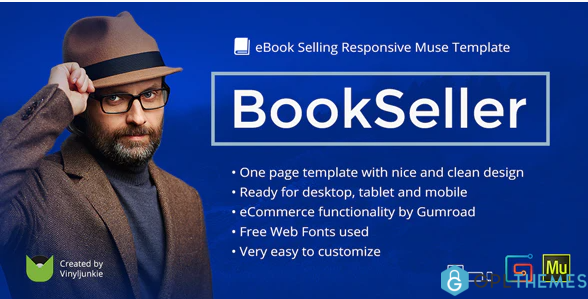 BookSeller eBook Selling Responsive Muse Template