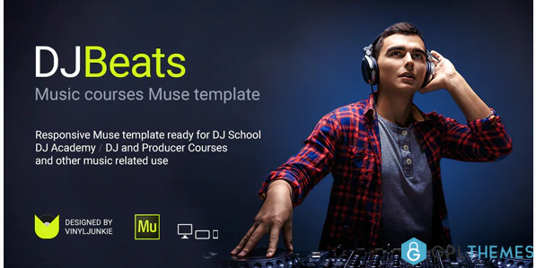 DJBeats DJ Courses Scratch School Music Academy Responsive Muse Template
