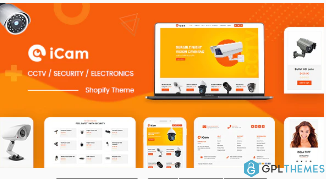 iCam CCTV Electronics Industry Shopify Theme