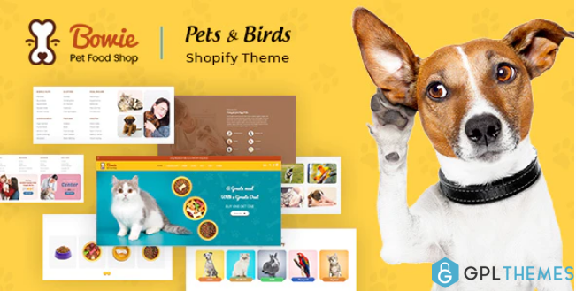 Bowie Pets Birds and Dogs Shopify Theme