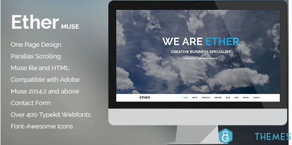 Ether One Page Multipurpose MUSE Template