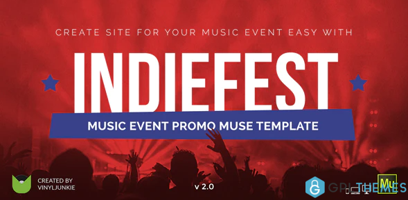 IndieFest Music Event Party Festival Promo Muse Template