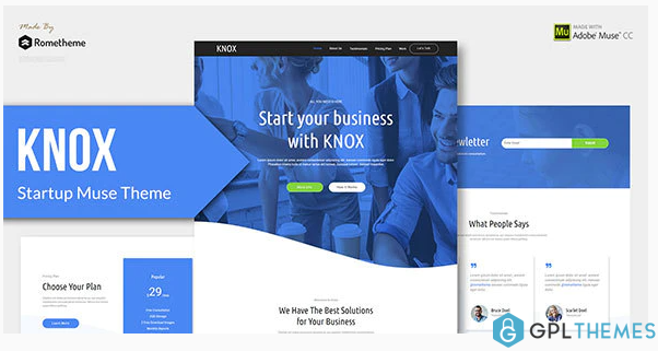 KNOX Startup Agency Apps Muse Theme 1