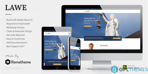 LAWE Lawyer and Attorney Muse Template 1