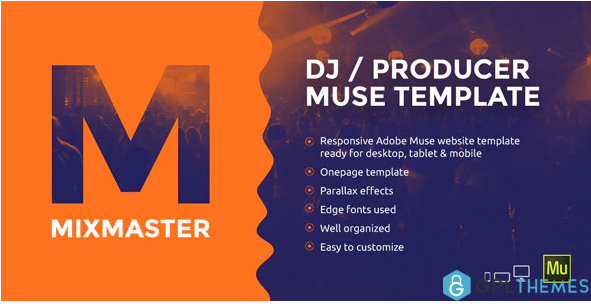 MixMaster DJ Producer Website Muse Template