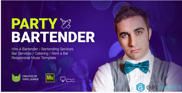 Party Bartender Bartending Services Catering Rent A Bar Responsive Muse Template