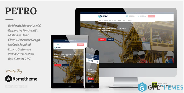Petro Industrial Muse Template