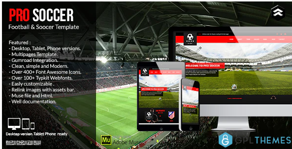 Pro Soccer Football Team Muse Template