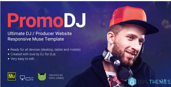 PromoDJ DJ Producer Musician Website Responsive Muse Template