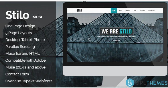 Stilo Creative Parallax One Page MUSE Template