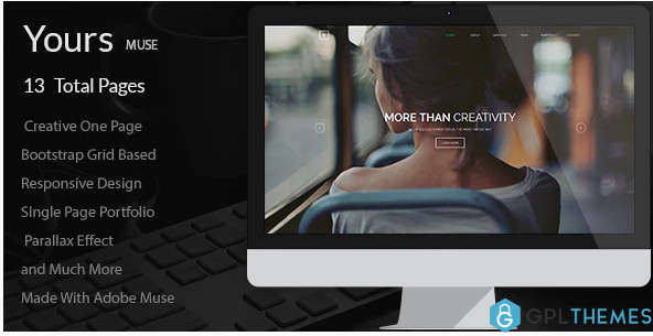 Yours Creative Onepage Adobe Muse Template