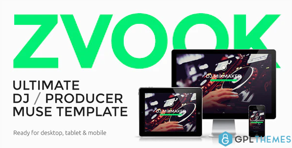 Zvook Ultimate DJ Producer Artist Personal Site Muse Template