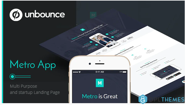 Metro App Unbounce Landing Page