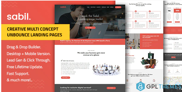Sabil Multi Purpose Template with Unbounce Page Builder