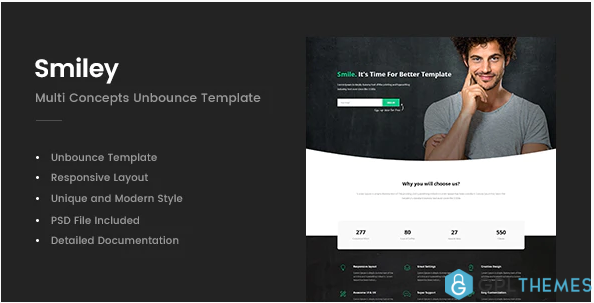 Smiley Multi Concepts Unbounce Template 1