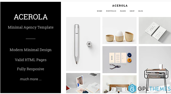 Acerola Ultra Minimalist Agency HTML Template
