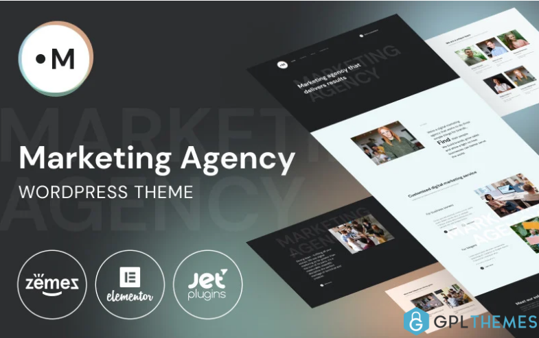 Marketing Agency Website Template for marketing services WordPress Theme