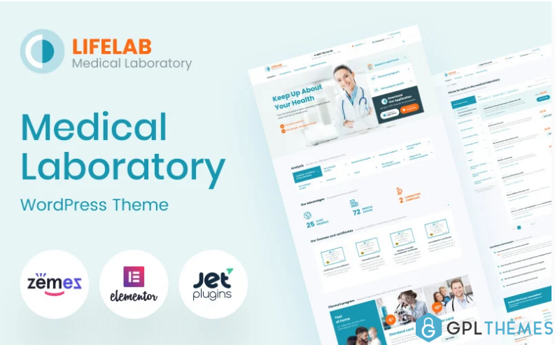 LifeLab Medical Laboratory WordPress Theme