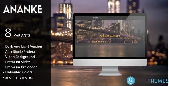 Ananke Parallax One Page HTML Template